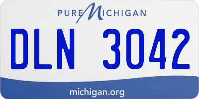 MI license plate DLN3042