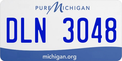 MI license plate DLN3048