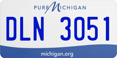 MI license plate DLN3051