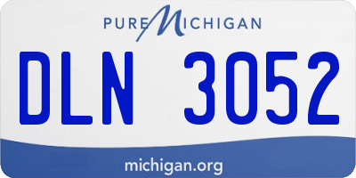 MI license plate DLN3052
