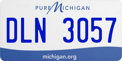 MI license plate DLN3057