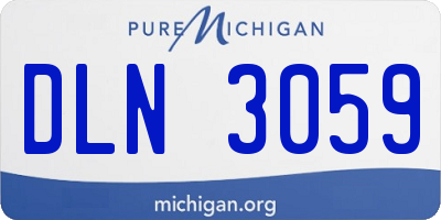 MI license plate DLN3059