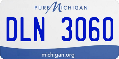 MI license plate DLN3060