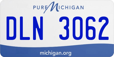 MI license plate DLN3062