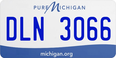 MI license plate DLN3066