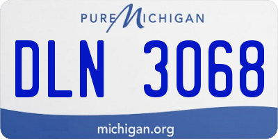 MI license plate DLN3068