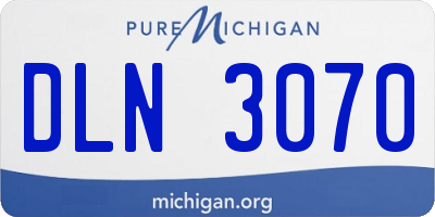 MI license plate DLN3070
