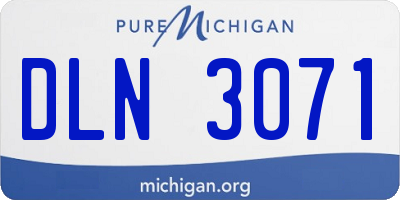 MI license plate DLN3071