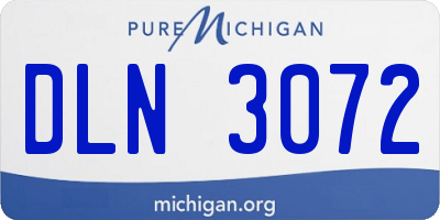 MI license plate DLN3072