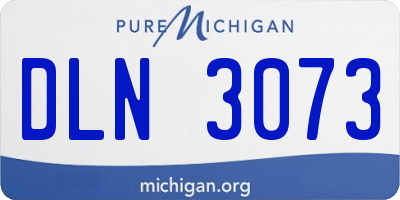 MI license plate DLN3073