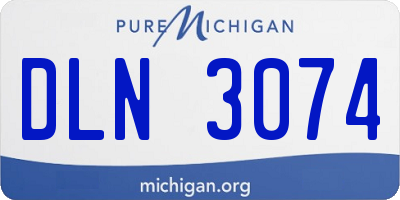 MI license plate DLN3074