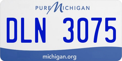 MI license plate DLN3075