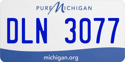 MI license plate DLN3077