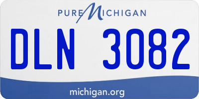 MI license plate DLN3082