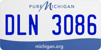 MI license plate DLN3086