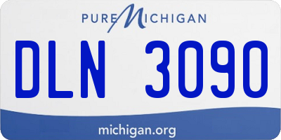 MI license plate DLN3090