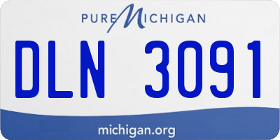 MI license plate DLN3091