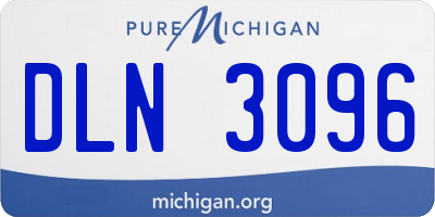 MI license plate DLN3096