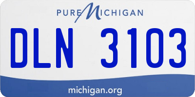 MI license plate DLN3103