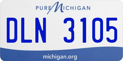 MI license plate DLN3105