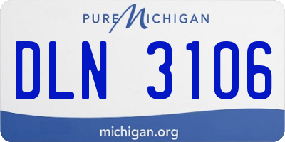 MI license plate DLN3106