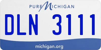 MI license plate DLN3111