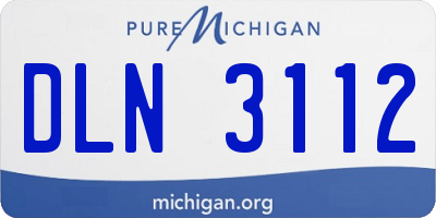 MI license plate DLN3112