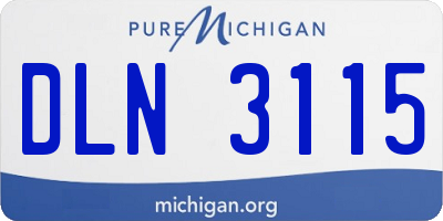 MI license plate DLN3115