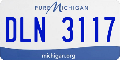 MI license plate DLN3117