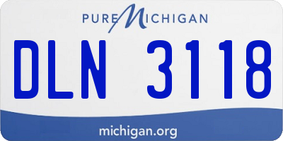 MI license plate DLN3118