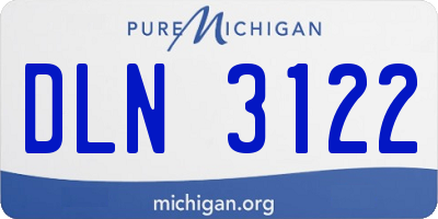 MI license plate DLN3122