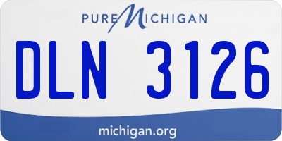 MI license plate DLN3126