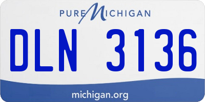 MI license plate DLN3136