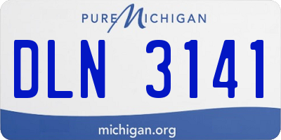 MI license plate DLN3141