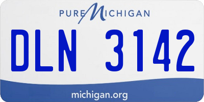MI license plate DLN3142