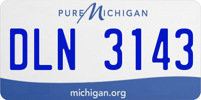 MI license plate DLN3143