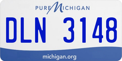 MI license plate DLN3148