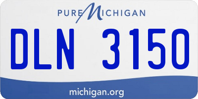 MI license plate DLN3150