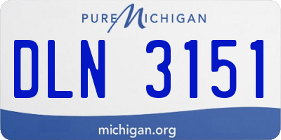 MI license plate DLN3151