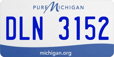 MI license plate DLN3152