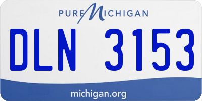 MI license plate DLN3153