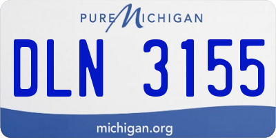 MI license plate DLN3155