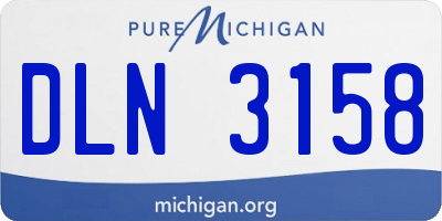 MI license plate DLN3158
