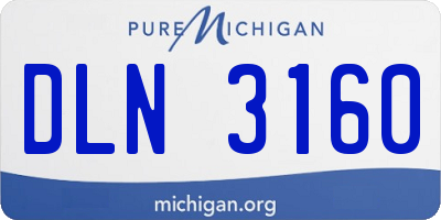 MI license plate DLN3160