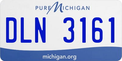 MI license plate DLN3161