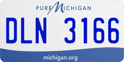 MI license plate DLN3166