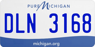 MI license plate DLN3168