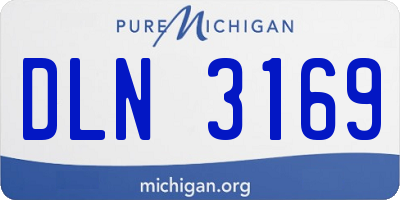 MI license plate DLN3169