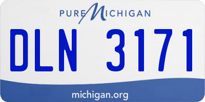 MI license plate DLN3171