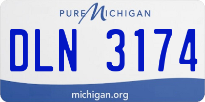 MI license plate DLN3174